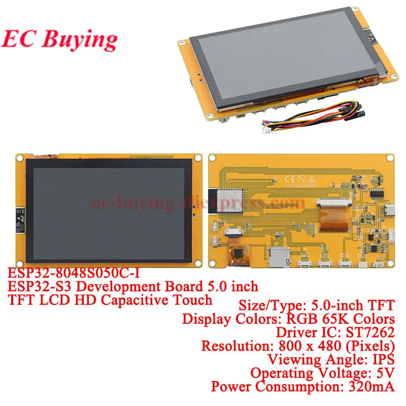 ESP32 S3 for Arduino LVGL WiFi Ble Development Board 2.4 2.8 3.2 3.5 4.3 5 7.0 inch 240*320 Display Screen LCD TFT Module Touch