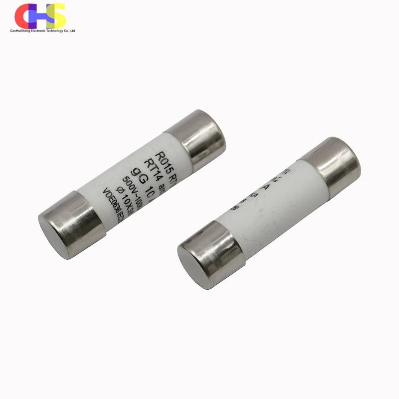5pcs RO15 Ceramic fuse 10x38mm 0.5A 1A 2A 3A 4A 5A 6A 8A 10A 16A 20A 25A 32A 10*38mm 500V R015 10*38 10X38 FUSE