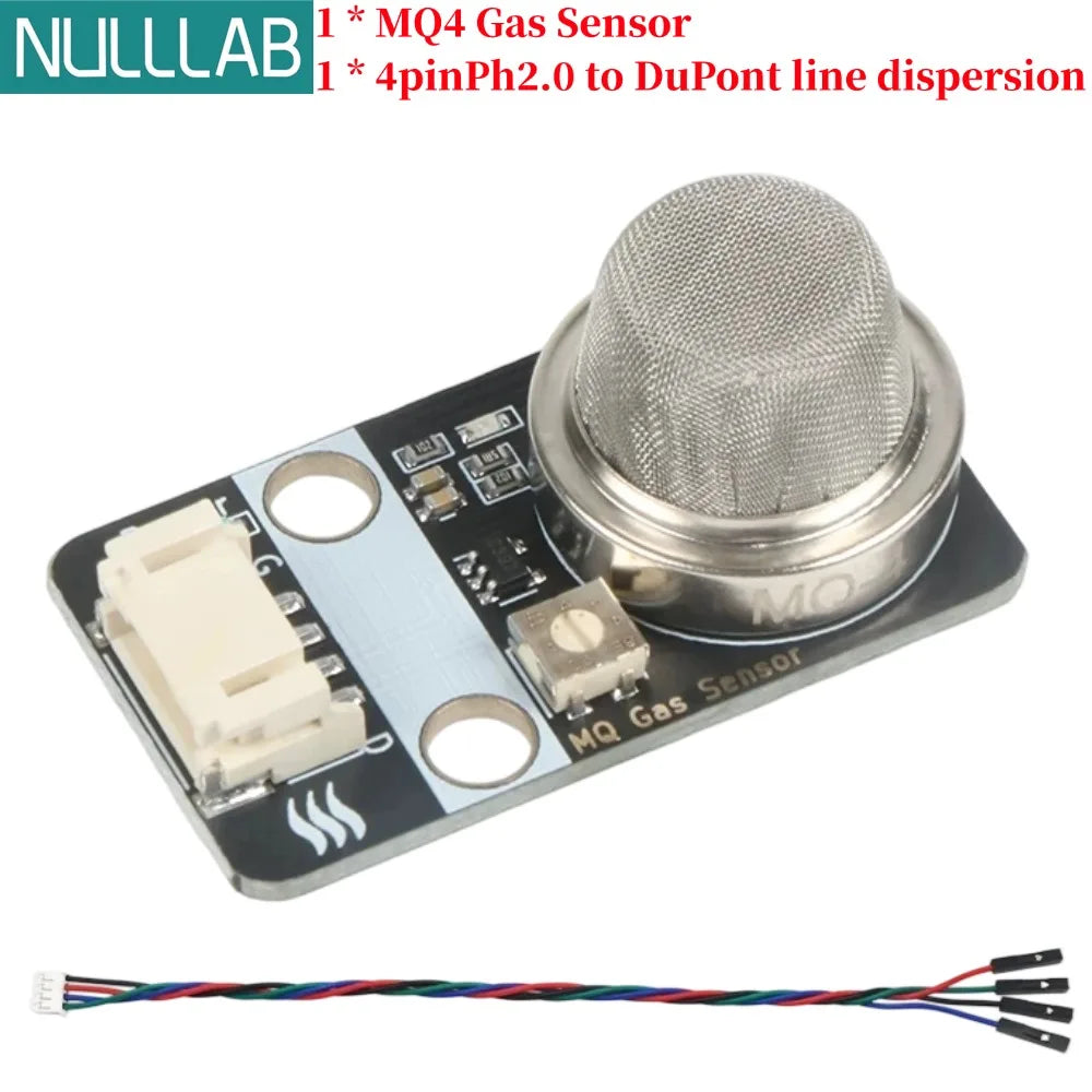 High Accuracy MQ-4 Methane Gas Sensor Analog & Digital Dual Output with Enclosure PH2.0 for Arduino ESP32 Microbit Raspberry Pi