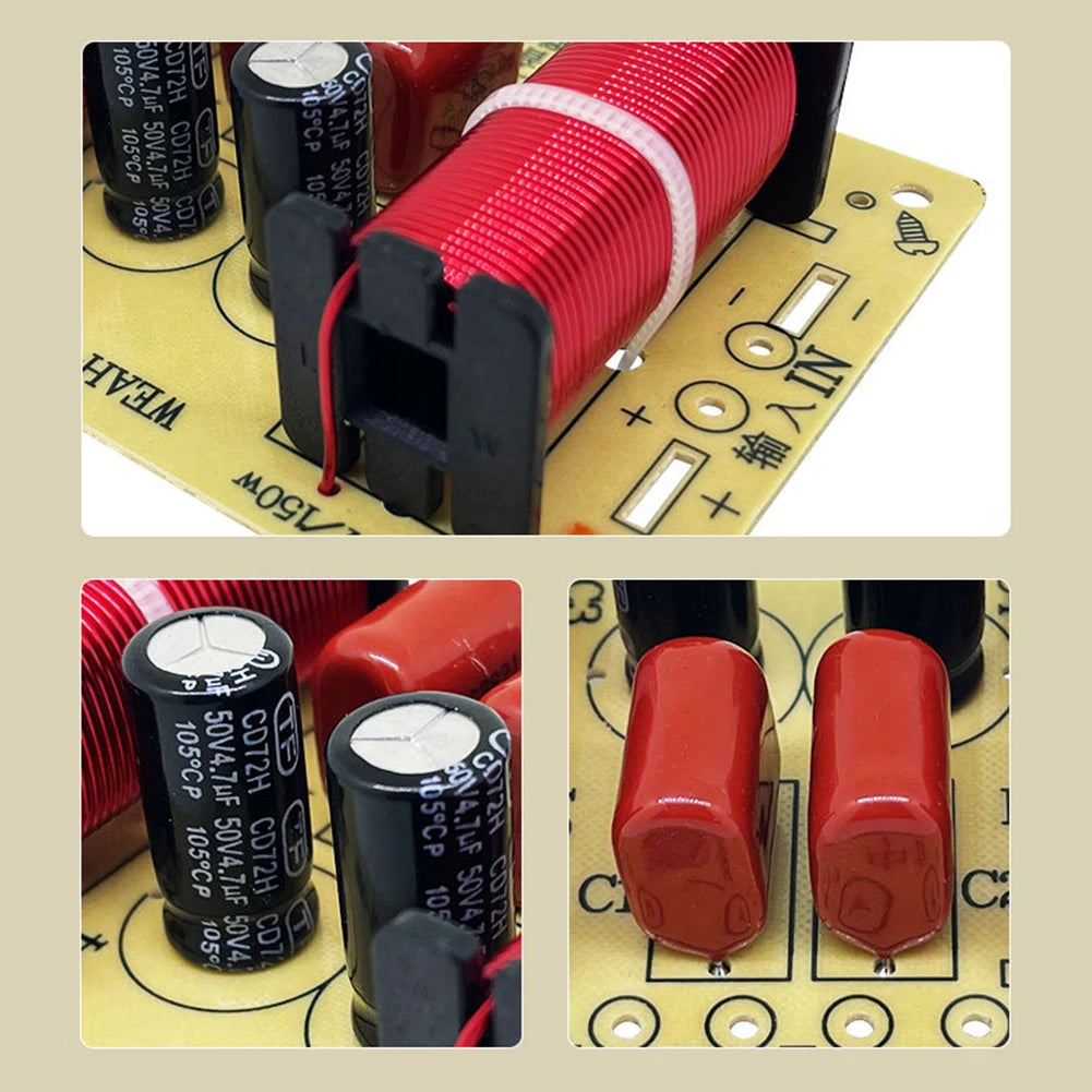 WEAH-305 150W 900-4000Hz Adjustable 3 Way Speaker Crossover Filter 1 Unit Audio Speaker Frequency Divider Full Range Treble Bass