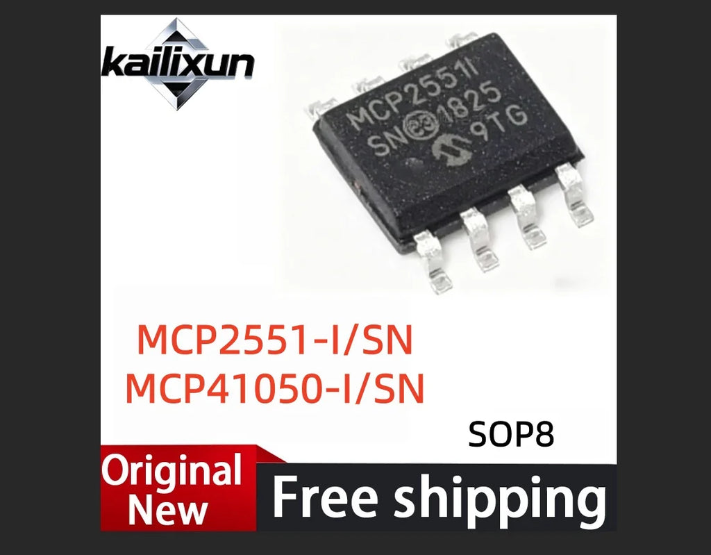 (5Pcs) MCP2551-I/SN MCP2551 MCP41050-I/SN SOP-8 High Speed CAN Transceiver IC Chip