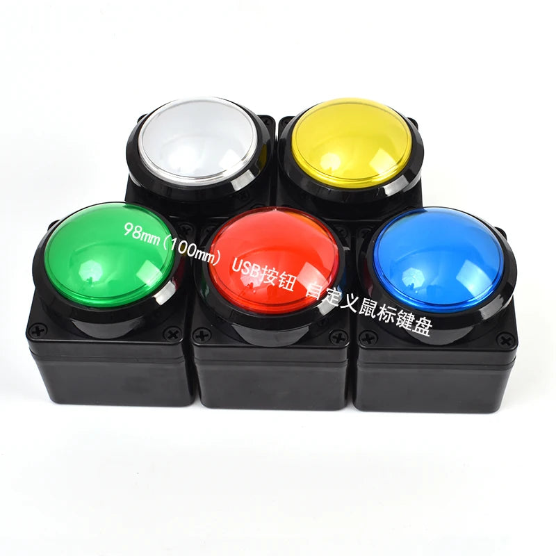 100MM USB Custom Button Remote Control Buzzer Switch Lottery Computer Mouse Shortcut Keyboard 2m