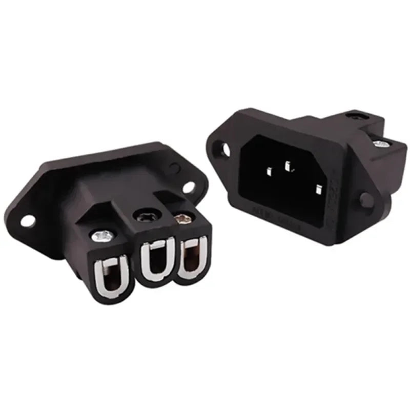 3 Pin AC Power Plug Connector IEC Inlet Socket Consumer Electronics DIY HIFI Amplifier Electrical Audio Interface Panel Mount