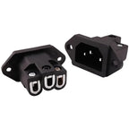 3 Pin AC Power Plug Connector IEC Inlet Socket Consumer Electronics DIY HIFI Amplifier Electrical Audio Interface Panel Mount