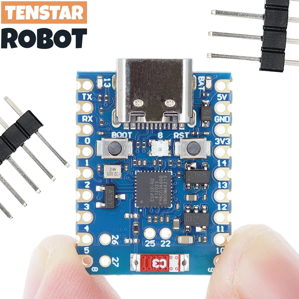 TENSTAR ROBOT ESP32-H2 SuperMini Development Board Bluetooth 5 Microcontroller Programming Learning Board Blue