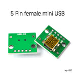 2Pcs DIY USB Mini USB 2.0 Male Female USB With Test Board Connector 4/5/9 Pin USB 3.0 With PCB Converter Adapter Breakout Board