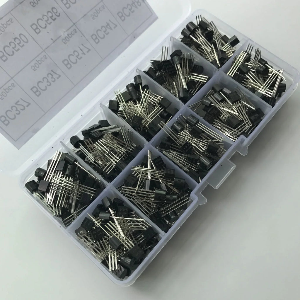 200Pcs New Version Transistor Kit PNP/NPN 10 Values TO-92 Set BC327 BC337 2N2222 2N2907 2N3904 2N3906 S8050 S8550 A1015 C1815