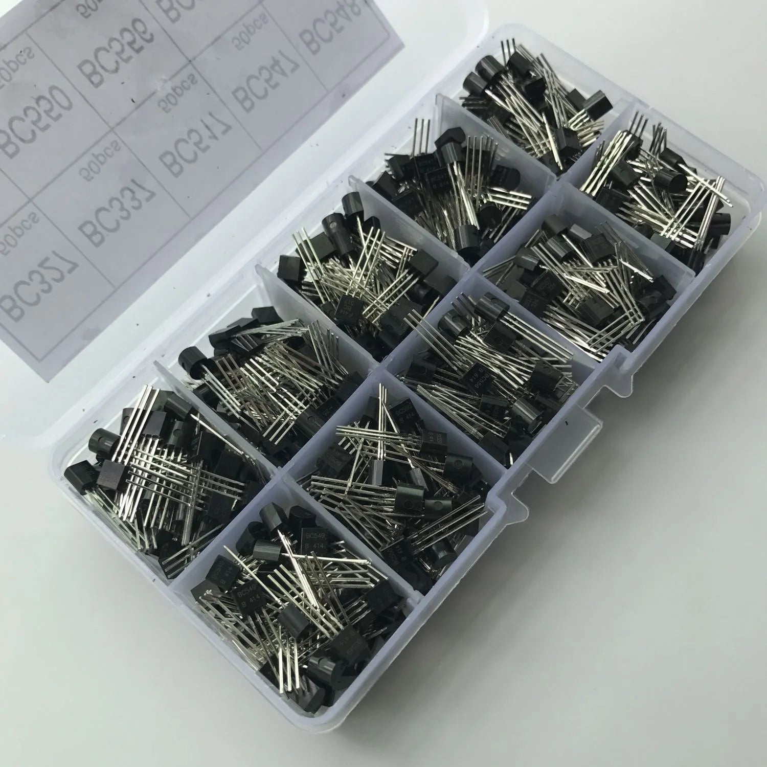 200Pcs New Version Transistor Kit PNP/NPN 10 Values TO-92 Set BC327 BC337 2N2222 2N2907 2N3904 2N3906 S8050 S8550 A1015 C1815