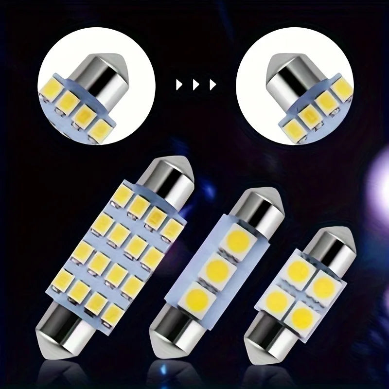 42Pcs T10 5050 Car LED Light Bulb Interior Dome Trunk License Plate Lamps Kit White for Bmw E53 E60 E90 LED Lamp