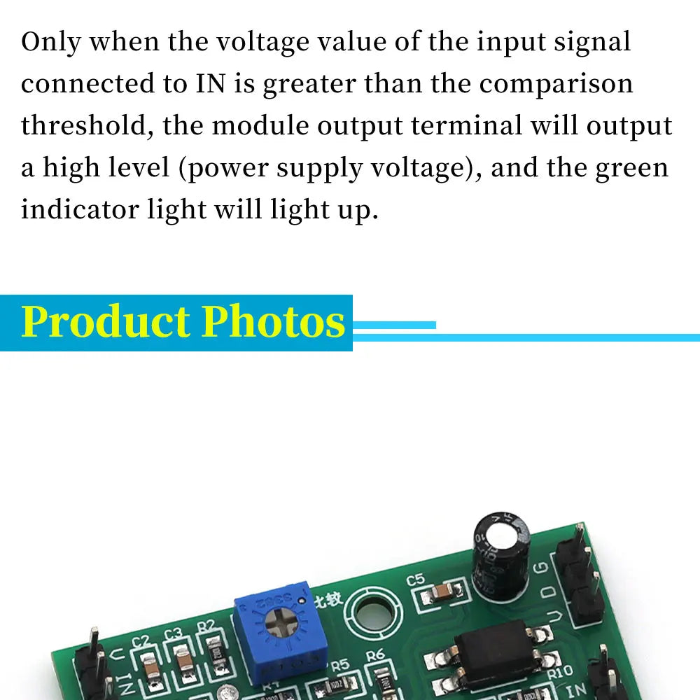 Voltage Comparator Stabilizer 5-24V Hysteresis Signal Optocoupler Isolated Output 3-5MA LM2903 Chip For Industrial Field Signal