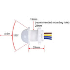 110v 220v Home Indoor Outdoor Infrared Light Motion Sensor Time Delay Home Lighting PIR Switch LED Sensitive Night Lamp