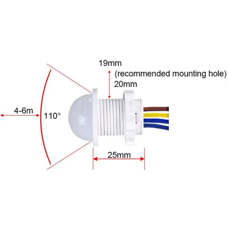 110v 220v Home Indoor Outdoor Infrared Light Motion Sensor Time Delay Home Lighting PIR Switch LED Sensitive Night Lamp