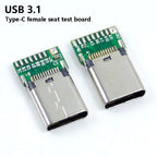 USB 3.1 Type-C Motherboard Test Board Motherboard PCB Board Test Head USB Connector Socket, for Data Cable Transmission