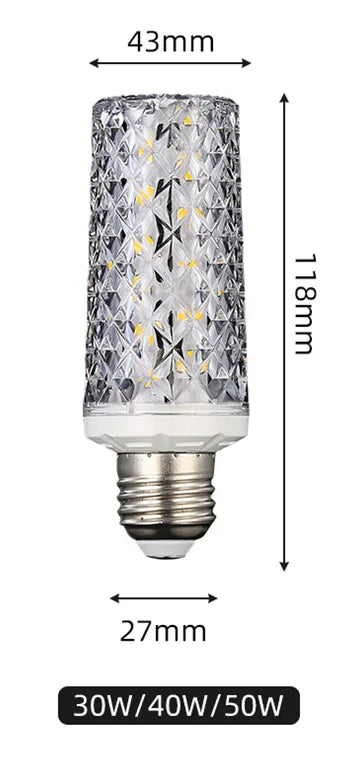 E14 E27 Led Corn Bulb 24W 30W 40W 50W Lamp Chandelier Decorative Living Light SMD5730 Chip Small Warm Replace Halogen Home Room