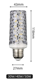 E14 E27 Led Corn Bulb 24W 30W 40W 50W Lamp Chandelier Decorative Living Light SMD5730 Chip Small Warm Replace Halogen Home Room
