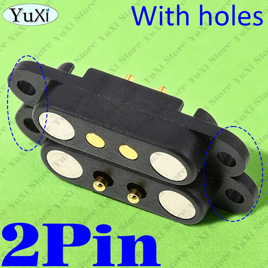 1-10set DC Magnetic Pogo Pin Connector 2Pin 3P 4P 5P 6P 7P 8P Pogopin Male Female Spacing 2.5/2.54mm Loaded Power Socket 2A