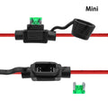 1Set 1A-40A Waterproof 32V Mini/Small/Medium Auto Fuse Holder 18/16/14/12/10AWG With Car Blade Fuse 3A 5A 7.5A 10A 15A 20A