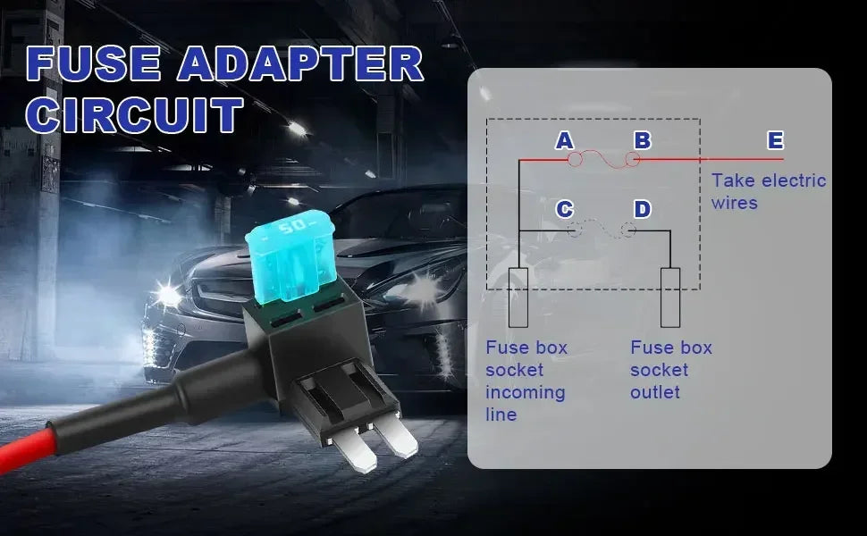 Automotive Fuse Set 5/10Pcs 12V Car Blade Fuse Holder Mini ATM ATO Add-a-Circuit Fuse TAP Adapter Fuse Fuse for Car Trucks Boats