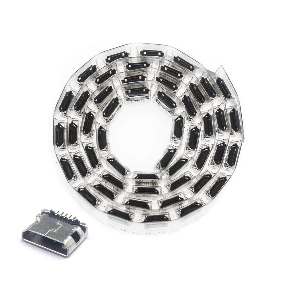 100/lot 5Pin Micro-B SMD DIP Micro USB Connector Female Port Jack Tail Sockect Plug For Android phone data connector