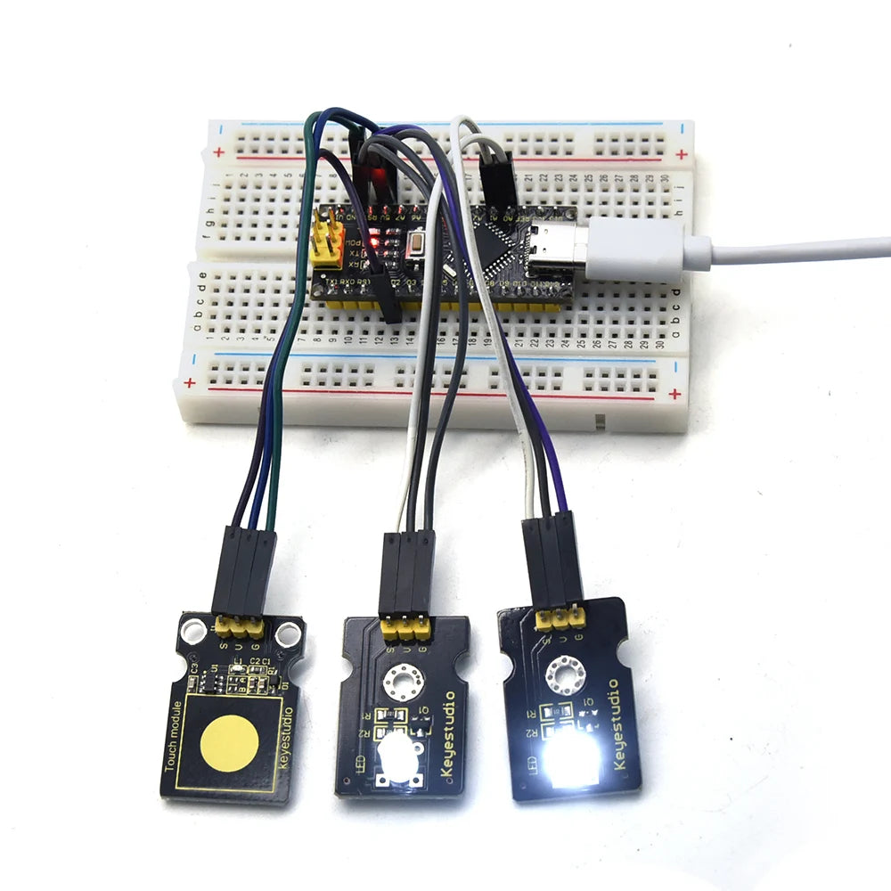 Keyestudio16MHz ATMEGA328P CH340 NANO Development Board With Bootloader+USBCable Compatible with Arduino NANO DIY Electronic Kit