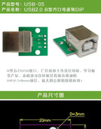 5pcs Micro Mini A Male USB 2.0 3.0 A Female USB B Connector Interface to 2.54mm DIP PCB Converter Adapter Breakout Board