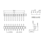 5/10pcs Right Angle Single Row 40-pin 2.54mm Male Header for Breadboard