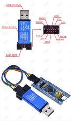 TZT 1/5PCS ST LINK Stlink ST-Link V2 Mini STM8 STM32 Simulator Download Programmer Programming With Cover A41 for arduino