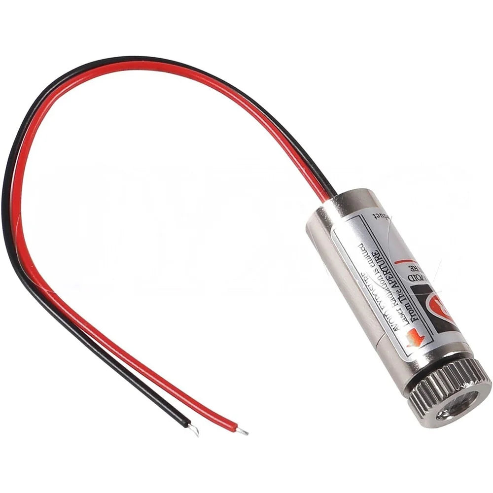 1-10 650nm 5mW Red Point /Line/Cross Laser Module Head Glass Lens Focusable Focus Adjustable Laser Diode Head Industrial Class