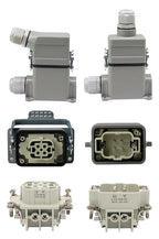 High Base Rectangular Heavy Duty Connectors 4 6 8 10 16 20 24 32 48 Core Pins 16A Waterproof Aviation Plug Top Side Outlet