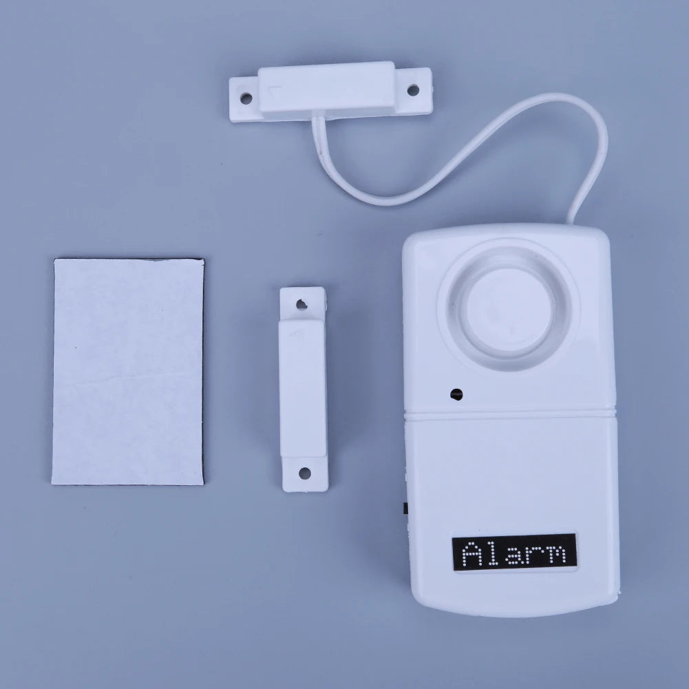 Mini Alarm Sensor Detector Battery Powered Sticky Window Magnetic Alarm System 95Db Loud Voice Easy Installation for Home Office