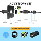 1PC RJ45 8p8c Waterproof Connector, RJ45 Male to Female, Panel Mount Type, Zinc Alloy Body+PA66 Plastic+Copper Contact 250mm