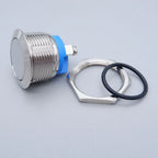 20pcs 16/19/22mm Momentary Reset Metal Push Button Waterproof Switch Screw Terminal Doorbell PC Power Switch Flat High Head 1NO