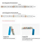 WS2812B WS2815 S-Shape Individually Addressable LED Strip Light 60LEDs/m Smart RGBIC Dream Color S Bendable 8mm Pixels Tape Bar