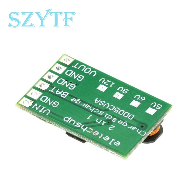 DD05CVSA 1S Lithium Battery Boost Converter Module, 3.7V to 5V/6V/9V/12V DC-DC Step-Up Voltage Regulator for DIY Power Bank