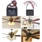 Ceiling Fan Capacitor CBB61 4.5+6+5UF 4.5+6+6UF 5+5+5UF 4+4+2.5UF 4+5+6UF 5 Wire 250V 50/60Hz Motor Running Capacitor