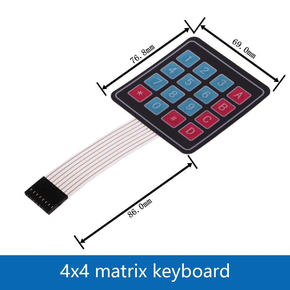 1 2 3 4 5 6 7 8 Key Button Membrane Switch Matrix Array Keyboard Keypad Control Panel Pad DIY Kit For Arduino Smart Car