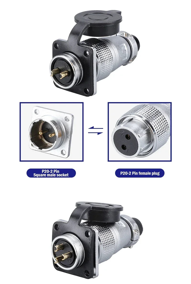 PLS20 Aviation Connector 2/3/4/5/6/7/8/9/10/12Pin Air Carrier Male Female Plug Connector WS20 TP20