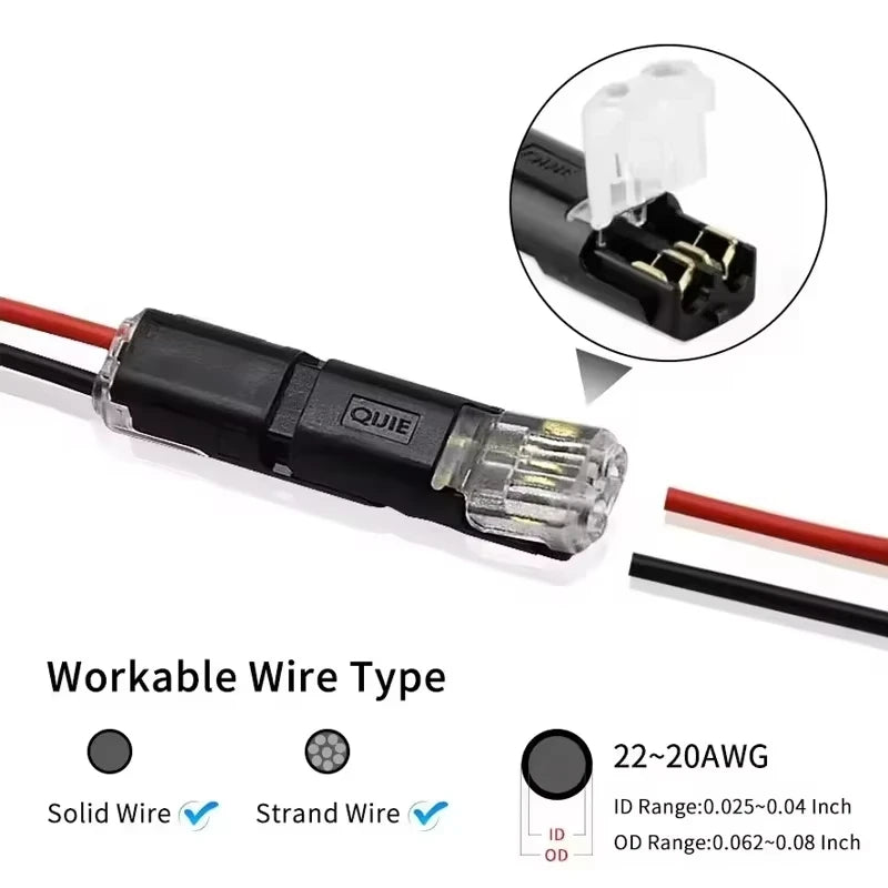 Premium Automotive Wire Connector Detachable Plug, No-Strip Quick Connect, Reliable Durable for Universal Electrical Connections