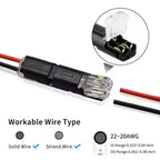 Premium Automotive Wire Connector Detachable Plug, No-Strip Quick Connect, Reliable Durable for Universal Electrical Connections