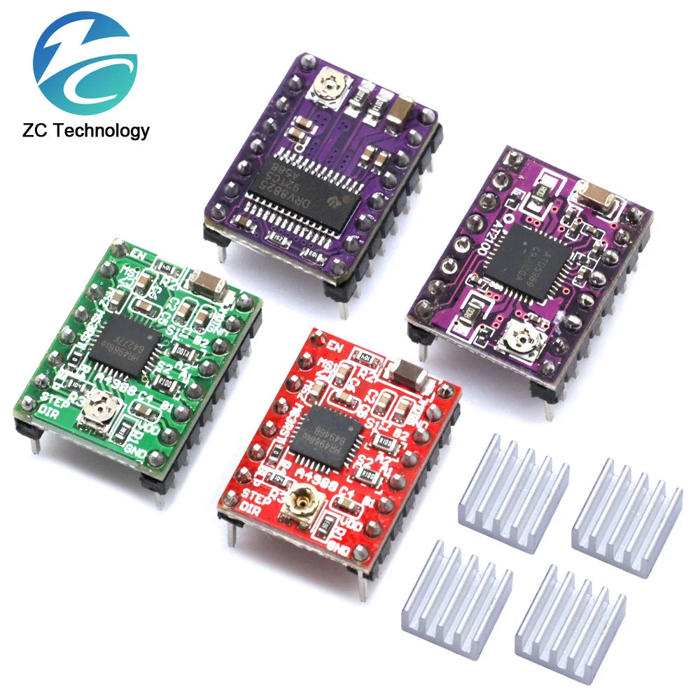 CNC Shield v4 Engraving Machine / 3D Printer / + 3pcs A4988 / DRV8825 / AT2100 Stepper Motor Driver for Arduino