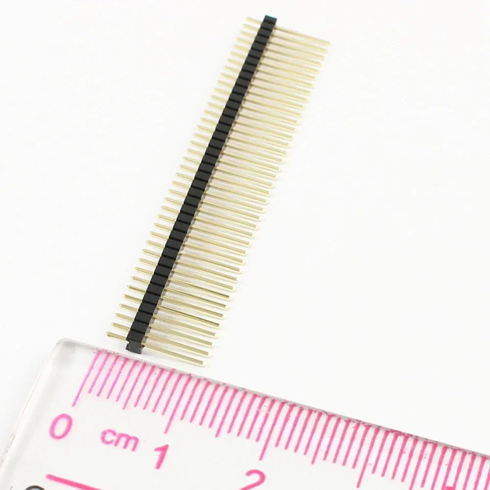 10pcs 1.27mm Long Pin L11/12/14mm 1x40p 1x50p 2x50p 0.05" Straight Single/ Dual Row Gold PCB Male Pin Header Strip Jumper