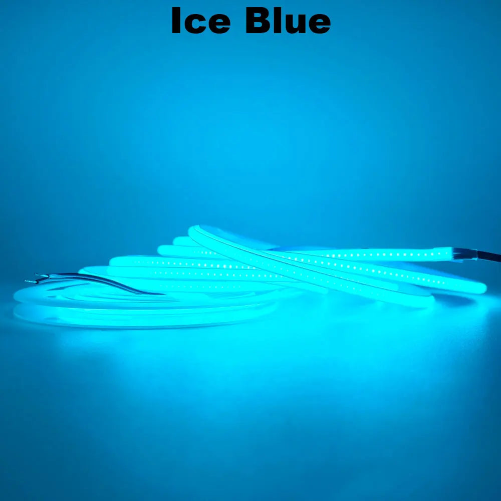 12V 24V COB LED Strip 5mm/8mm PCB 400/480LEDs/m Flexible Red/Green/Blue/Pink/Ice Blue/Yellow Led Strip For Home Decor LED Lights