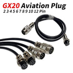 3Pin GX20 Male to Female Docking Aviation Plug with Wire 4/5/6/7/8/9/10/11/12Pin Extension Line M20 Revolving Female Power Cord