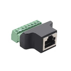 2/4PCS RJ45 Ethernet Female To 8Pin Screw Terminal Connector Cable Extender Adapter Computer Related Connection