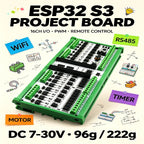 DC7-30V ESP32 Expansion Board 16CH Opto Isolated NPN Input 16CH 3A MOS PWM Output RS485 DIN Rail Optional Controller