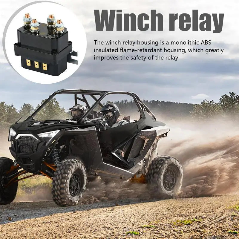 12V 500A Winch Remote Contactor 5000-7000 Lbs Winch Control Solenoid Relay Twin Wireless Remote Recovery For Car JeepsUniversal