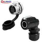 LP-16 2 Pin Right Angle Industrial Connector IP68 Waterproof Male Plug Female Socket Set Aviation Connector for LED Solar Use