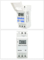 THC15A Digital Timer Switch Programmable Time Switch 30A DIN Rail Weekly Timer Relay 12V 24V 110V 220V LCD Controller