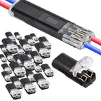 Double Wire Plug-in Connectors with Locking Buckle Car Wire 2 Way Terminal Block Waterproof Quick Connector Cable Clamps
