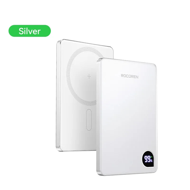 Rocoren 10000mAh Magnetic PowerBank Fast Charging 5000mAh Power Bank Portable Wireless Charger Battery For iPhone 18 17 Pro Max